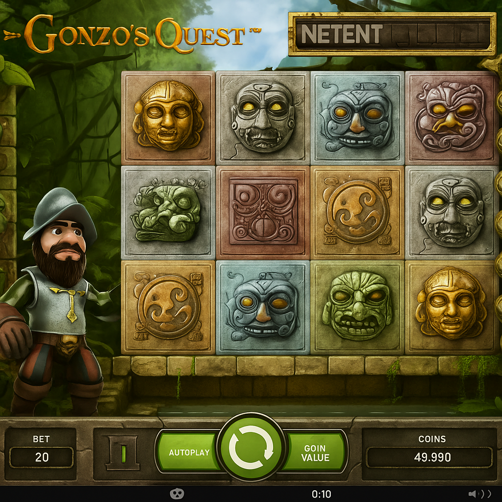GTBet - Gonzo's Quest Slot Game by NetEnt
