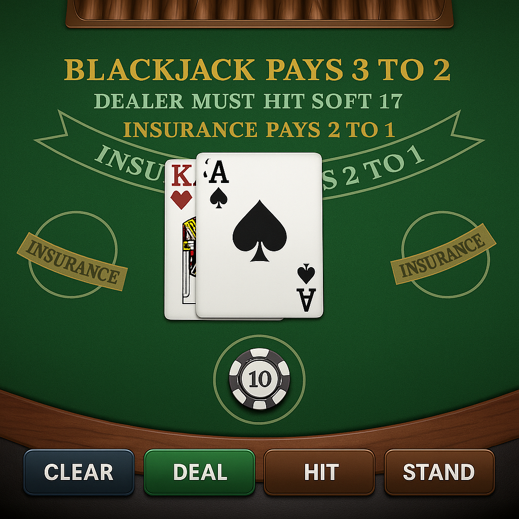 GTBet - Blackjack Table Game - Classic Casino Card Game